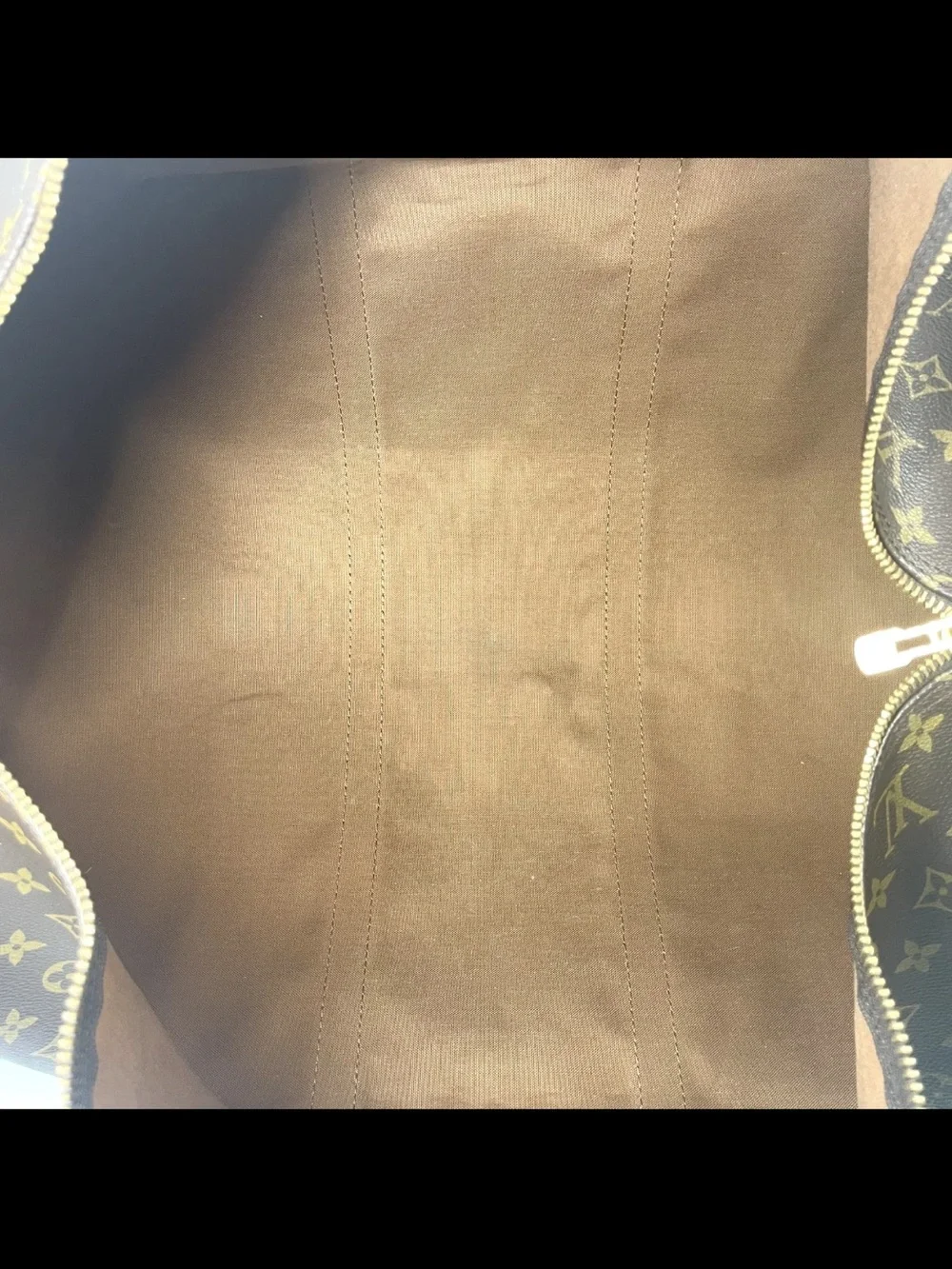 Louis Vuitton Monogram Canvas Duffel with Vachetta Trim in Brown and Tan